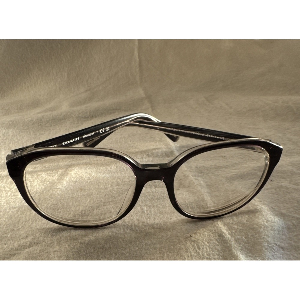 Coach Eyeglasses Frames Only, HC 6209F 54 18 145 5745 (Transparent Black) Round